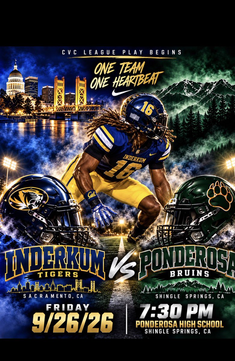 Inderkum_FB's tweet photo. Go Time Road To CVC !
@PrestonPitts29 @kinglambert2029 @Jeremiah_Payne3 @JohnRitter20382 @theycallmejunie @CordellRad26 @SamRabuku24 @j_fontenberry @CoachE916 @WCPSacramento https://t.co/rVlTZbbc7c