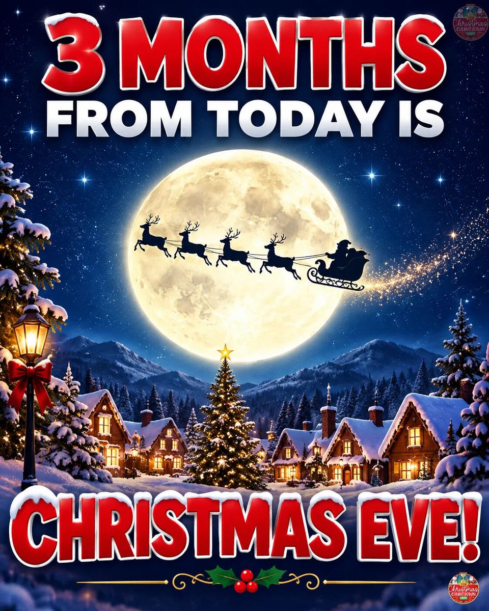 christmas_clock's tweet photo. 3 MONTHS UNTIL  #CHRISTMAS EVE!
 👉 https://t.co/WXuWwRCDlD 🎄🎅 https://t.co/gcScbr71aC