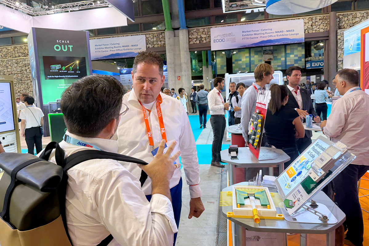 PHIX_Photonics's tweet photo. #ECOC26 may be over, but PHIX is still in Málaga. Today, CEO Albert Hasper and Head of Strategy Thomas Hommes are at Optica GPEF discussing the future of #photonics, with Albert joining a panel on integrated photonics as the next #semiconductor industry. https://t.co/sQLuRaJZXi