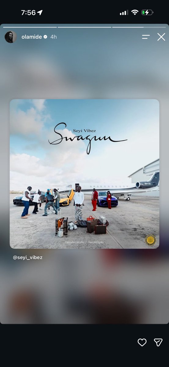 Olamide0fficial's tweet photo. Olamide Baddo co-signs Seyi Vibez’s “SWAGUU” album. Real recognizes real 😍❤️ https://t.co/YEa9jjIlvf