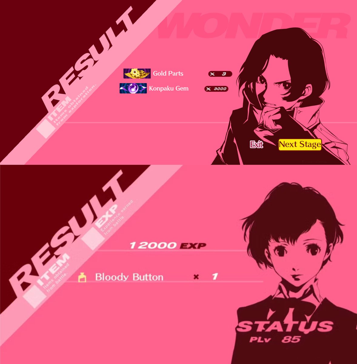 0fthebluemoon's tweet photo. When you finish the first chapter of the p3p even they make it look like Kotone’s result screen. I like the little thought it goes to honor portable’s UI when it easily could’ve been reload’s. https://t.co/piAiG1F39U