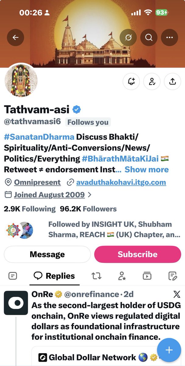 StringReveals's tweet photo. Another Hindutva account goes down due to mass reporting by mlechas👇 
Close to 1L followers and used to do brilliant job on countering Anti-Nationals. 
Please Follow him on his new account: https://t.co/ax8ty7sQpK https://t.co/23JcoWrc02