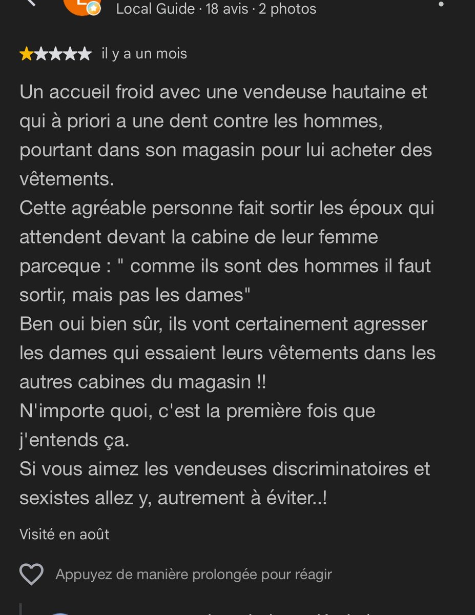 bethsuguru's tweet photo. Je regardais les avis d'un magasin de lingerie et regardez ce commentaire ptdrrr il est con ou quoi ce connard https://t.co/tVy9RmIk3d