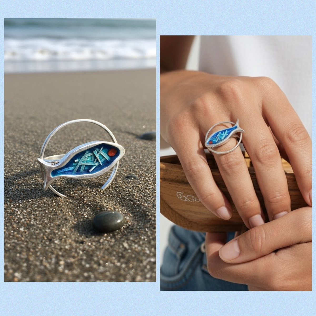 Dfishbones's tweet photo. Denizin sessizliğinden, rengin cesaretinden… 🐟

Derinliklerden çıkıp parmağında kendi hikâyesini anlatan masalsı bir parça. ✨
https://t.co/duZkctZUfZ https://t.co/fcEI4y9NOy