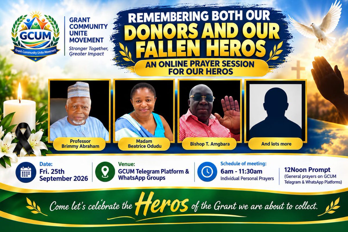 GrantCommuUnite's tweet photo. REMEMBRANCE DAY...

JOIN US AS WE REMEMBER OUR GREAT PATRIOTS WHO SACRIFICED ALL FOR US...

FIND MORE DETAILS ON THE FLYERS ATTACHED

TELEGRAM 
https://t.co/S1KzKrJjZE

WHATSAPP 
(1) https://t.co/3WmNwrbpcC

(2)
https://t.co/uwbMMntbri

(3)
https://t.co/gbBSQ4ISsu

(4) OUR MUSLIM BROTHERS AND SISTERS JOIN HERE 
https://t.co/I1kgU59ejt

See you there