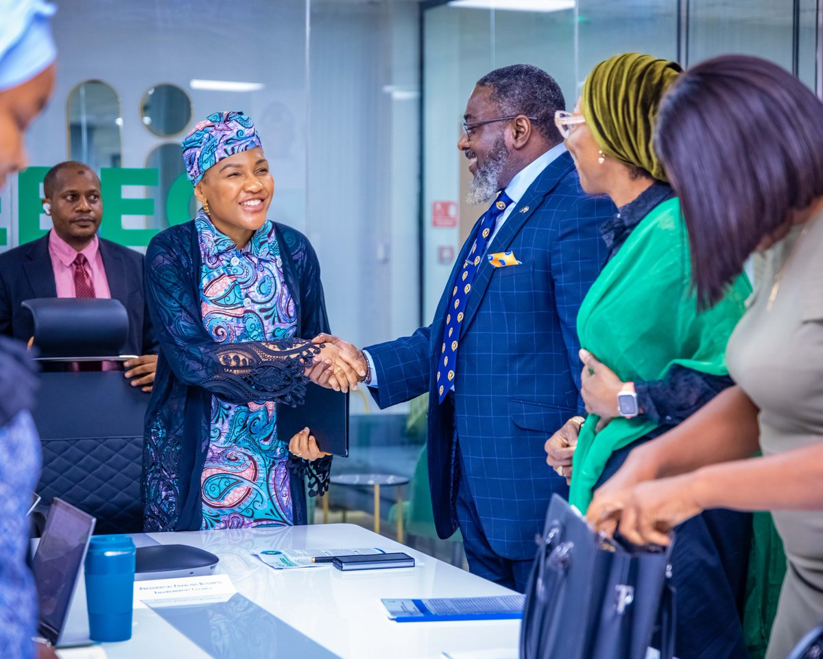 officialNESG's tweet photo. Strengthening Collaboration for a Better Business Environment 🇳🇬

The #NESG delegation, led by CEO Dr Tayo Aduloju, paid a courtesy visit to the Director-General of the Presidential Enabling Business Environment Council (PEBEC), Princess Zahrah Mustapha Audu, ahead of the 32nd Nigerian Economic Summit (#NES32).

The engagement explored opportunities for PEBEC to contribute to NES#32 conversations on improving Nigeria’s business environment, strengthening policy implementation, and sustaining economic reforms. Discussions also highlighted the importance of tracking state-level performance, creating platforms for candid conversations on reform progress and impact, and sustaining an annual national dialogue on Nigeria Vision 2050.

The meeting reaffirmed the value of continued collaboration among government, the private sector, media, and other stakeholders in advancing Nigeria’s long-term development agenda.

The NESG delegation included Dr Nonny Ugboma, Executive Director, Policy & Programmes and Chief Summit Officer, Ms Seun Ojo, Head, Public Affairs and Public Policy, and Ms Khadija Akewushola, Subnational legislative reforms lead, Ernest Shonekan Centre.
