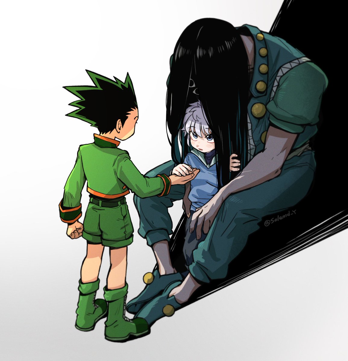 solemd_y's tweet photo. #hxh キルゴン 🛹🎣 
「普通に、ゴンと……遊びたい」 https://t.co/J43fV7Rydn