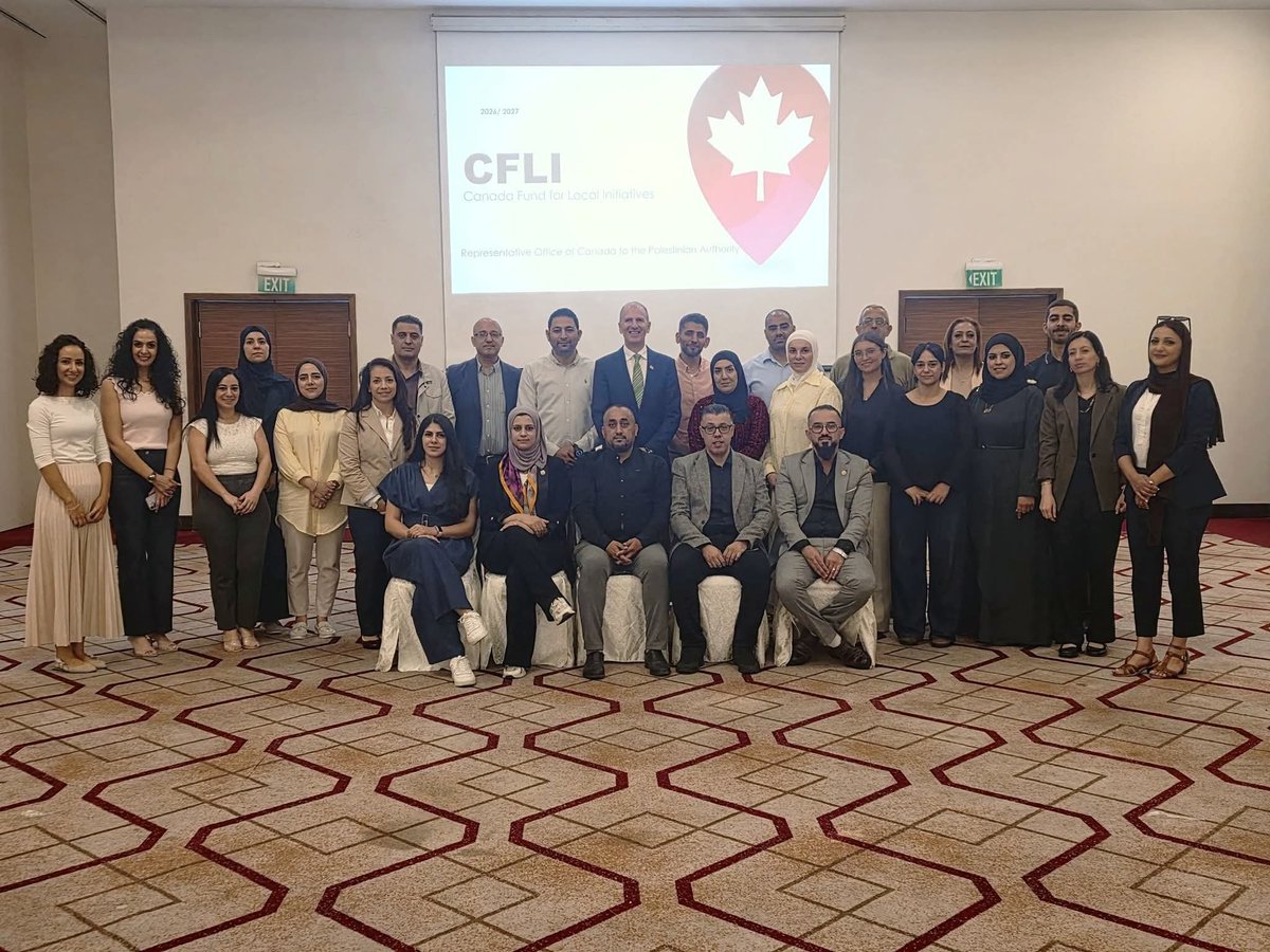 RepCanadaPA's tweet photo. نرحب بشركائنا الجدد في دورة صندوق كندا للمبادرات المحلية #CFLI لهذا العام 2026–2027. 🇨🇦 فخورون بدعم هذه المبادرات المحلية الواعدة، والتي تهدف إلى إحداث تأثير إيجابي ومستدام يخدم المجتمعات في جميع أنحاء #فلسطين. https://t.co/tJS80swhGN