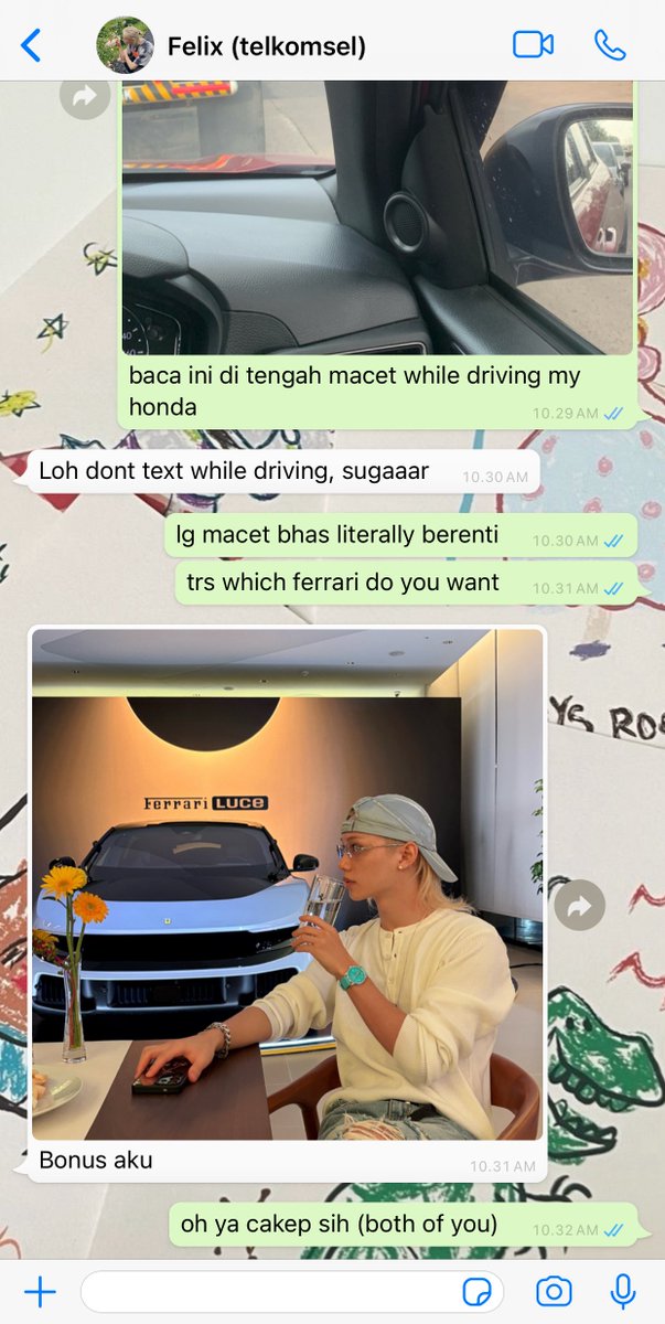 GODYONGBOK's tweet photo. boyfriend is super rich sampe considering beli ferrari (1/2) https://t.co/l8hze79gJu
