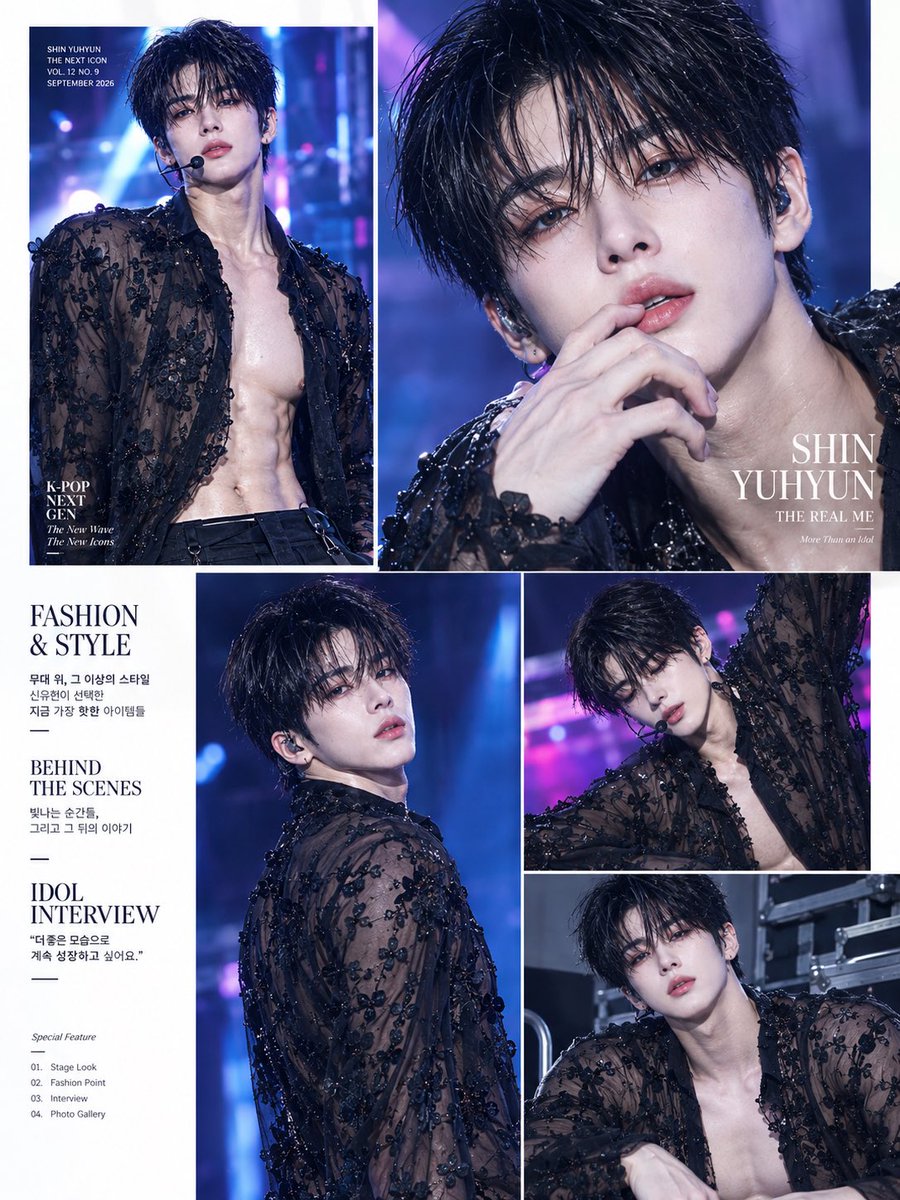 noctt_AI's tweet photo. Spot On ME! 2026년 9월호 (fake)

메인 모델 : 신유현

“More Than an Idol”

#AI #AIart #AImale #AIイケメン
#게이 #gay #ゲイ #male 

* All images are AI-generated and do not depict real people https://t.co/xj66aBoZiD