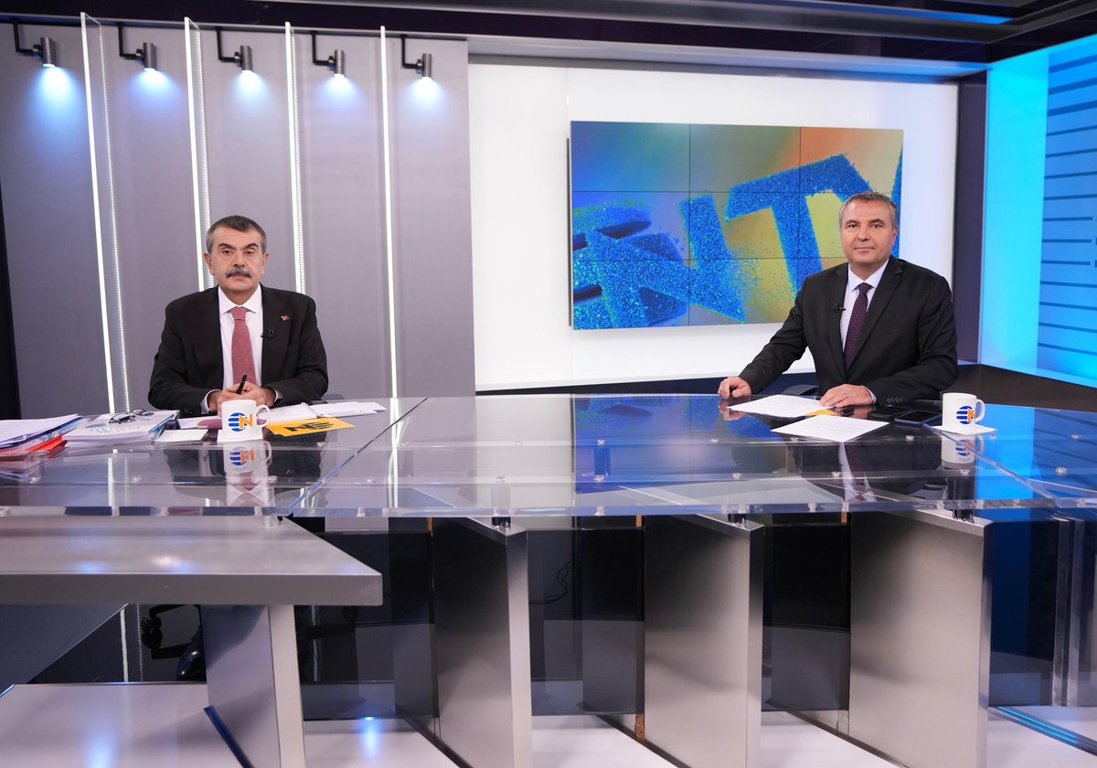 tcmeb's tweet photo. Millî Eğitim Bakanı @Yusuf__Tekin, NTV “Özel Röportaj” Canlı Yayınında Eğitim Gündemini Değerlendiriyor https://t.co/P3jZMEqJTX