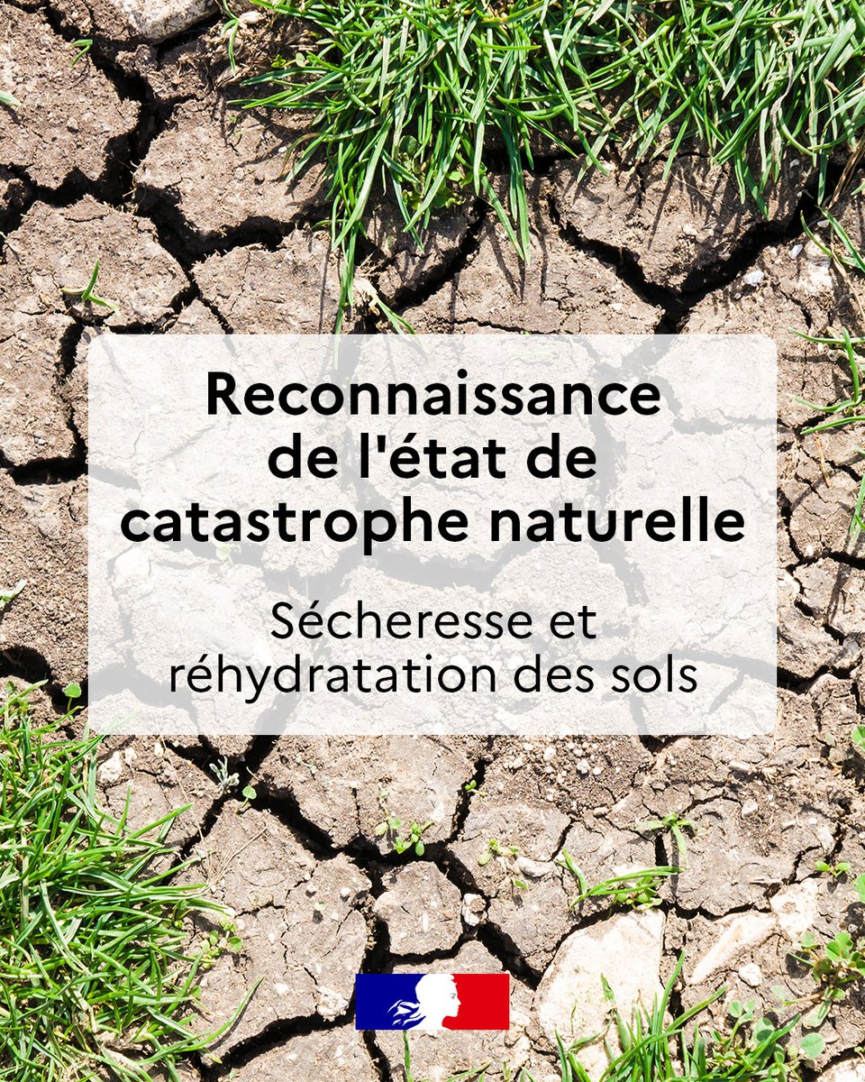 Image de Préfet du Gers - #catastrophenaturelle | Sécheresse et réhydratation des sols
📄 Par arrêté interministériel du 11/0