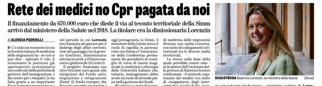 fratotolo2's tweet photo. Inchiesta sui falsi certificati medici per evitare il trattenimento di clandestini e immigrati criminali nei Centri di permanenza per i rimpatri 

La “Società italiana di medicina delle migrazioni”, il cui membro Nicola Cocco è ora indagato per associazione a delinquere, ha ricevuto un finanziamento da 670.000 euro dal ministero della Salute, guidato allora da Beatrice Lorenzin, per la “Formazione di operatori di sanità pubblica per la definizione di Piani regionali di coordinamento per la salute dei migranti e la realizzazione di comunità di pratica”.
@LaVeritaWeb