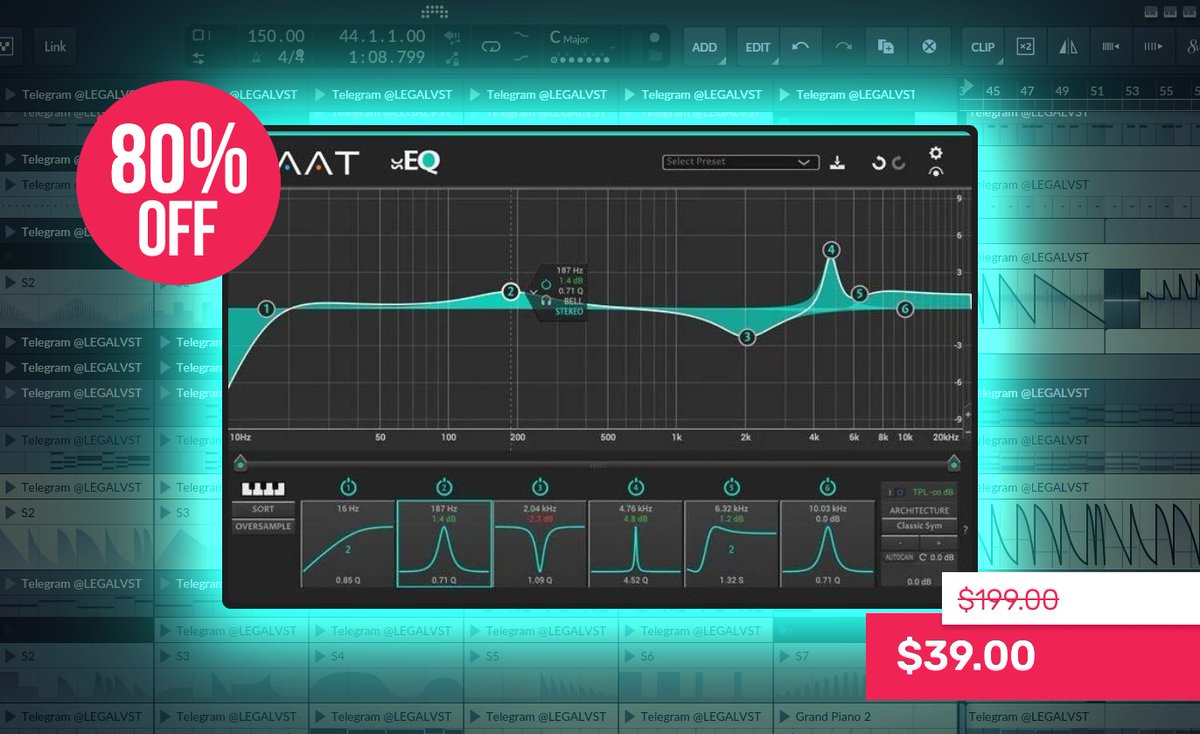 LEGAL_VST's tweet photo. SantaCruzEQ6 by MAAT ๐๏ธ
Analog-Style Equalizer
๐ป Mac/Win (VST/VST3/AU/AAX)
๐ฐ $39 (reg. $199) until Oct 5, 2026
๐ https://t.co/sw7eQuCU0U
#EQplugin #analogEQ #proaudio #musicproduction https://t.co/Si9TVdWUnX