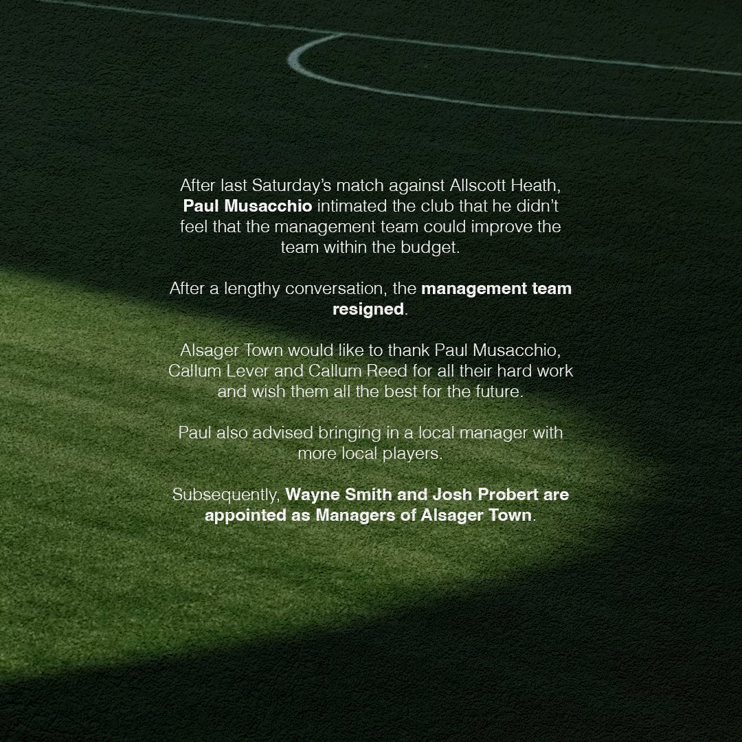 alsagertown_fc's tweet photo. Club statement. https://t.co/RdgVf4blK6