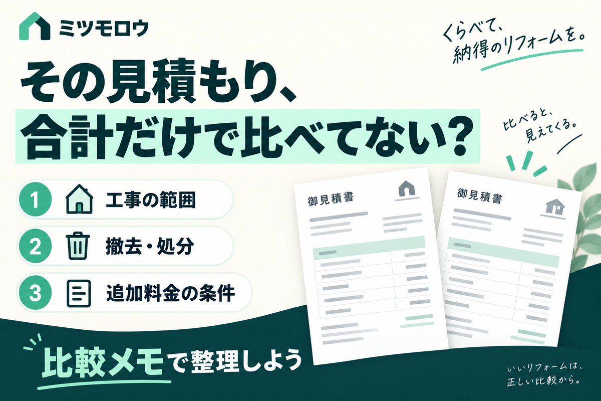 info_helix's tweet photo. 給湯器の見積もりに価格差がある。
比べている機種・号数・機能は同じですか？

違いを残して整理すると、業者へ聞くことが見えてきます。
A社・B社の比較メモをコピーして使ってください。
https://t.co/dsQFlANU6N
※サイト内に広告を含みます。 https://t.co/U81U0HyHrh