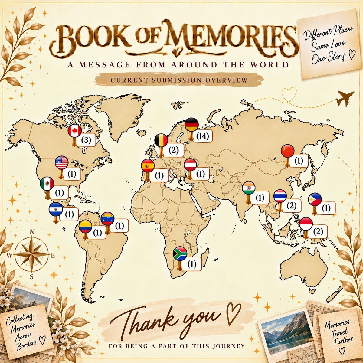 NetJJFanclubGer's tweet photo. 🌍📖 LAST CALL – BOOK OF MEMORIES! 📖🌍

Haven’t sent in your contribution yet, but still want to leave a little message for Net & JJ? Then this is your chance! 🥹❤️

We already have 34 contributors, some of them with several pages... and many of the 90 pages are already filled! 😱📖

📅 Submission deadline: September 30th

If you’d still like to be part of this special memory for the boys, send in your contribution soon! 🫶✨

Let’s show Net & JJ just how many fans are cheering for them from all around the world. 🌍

#netjj 
#netsiraphop 
#jj_rcp 
#njfmberlin