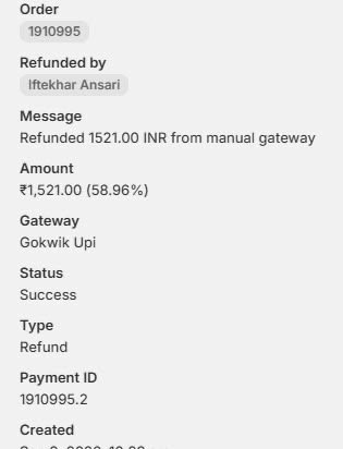 DesiSillyPoint's tweet photo. @gokwik Didn’t received my refund you scammer https://t.co/sfkrjDtl0Z