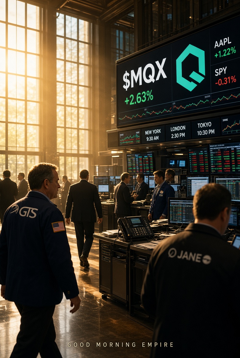 primeranking's tweet photo. Good morning from the floor.
Screens will scream.
The work still starts with people.
Plant it.
Then stay long enough for the board to notice.
@maiqfinance $MQX
#GM #MQX #MAIQ https://t.co/rexLnCnd7j