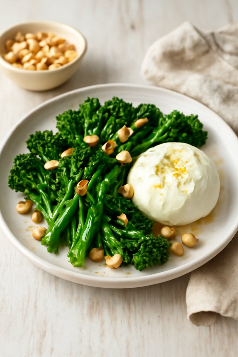 app_dietia's tweet photo. Prueba esta receta rápida: saltea Bimi hasta que esté tierno y acompáñalo con burrata cremosa y unos toques de avellanas. Esta combinación no solo es deliciosa, sino que el Bimi aporta fibra, vitamina C y antioxidantes. ¿Qué opinas? Cuéntamelo https://t.co/fOQEor9MYm
