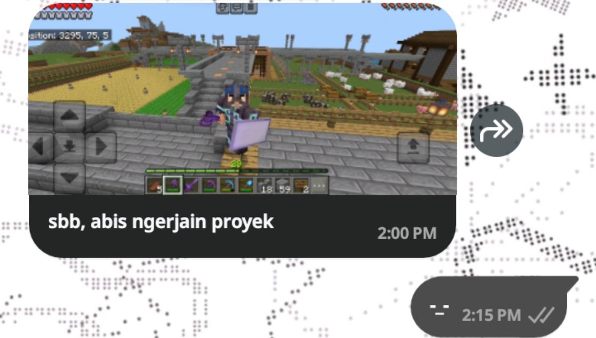 w7nhee's tweet photo. boyfie entered his minecraft era and took my patience with him 😭 https://t.co/DcCW3VN37C