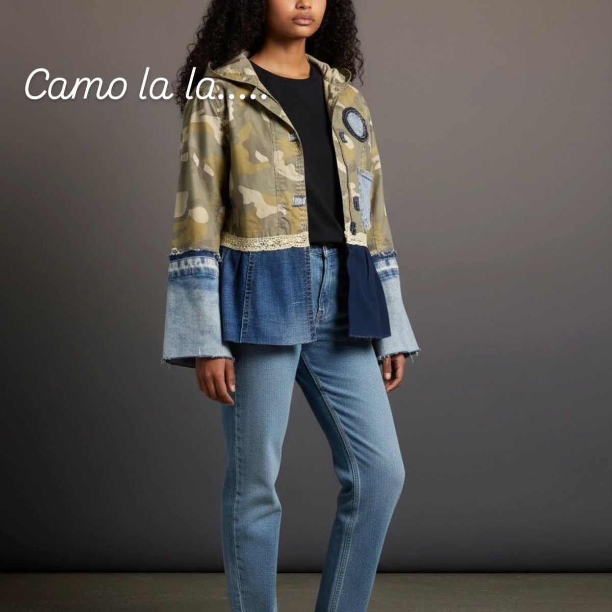 monicacostabarr's tweet photo. Camo, repurposed, reimagined, and re-signed—just as it should be. https://t.co/yPLYxEKE1M