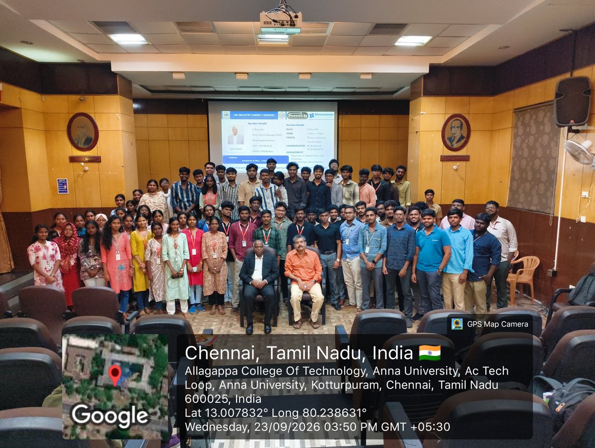 spe_auact's tweet photo. SPE AUACT Student Chapter successfully conducted an insightful session on Advanced Well Logging with Mr. V. Rajasekar, Petrophysicist &amp; Well Logging Operations Expert.
A valuable session connecting classroom concepts with real-world industry practices in oil &amp; gas. https://t.co/zCRs4QQu4y