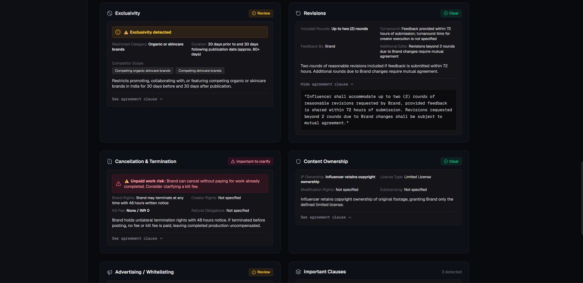 iflixeditor's tweet photo. New feature added to tool—"Contract/Term checker"
Now no creator will ever face hidden terms scam
go and check https://t.co/Mae7k5KLUs