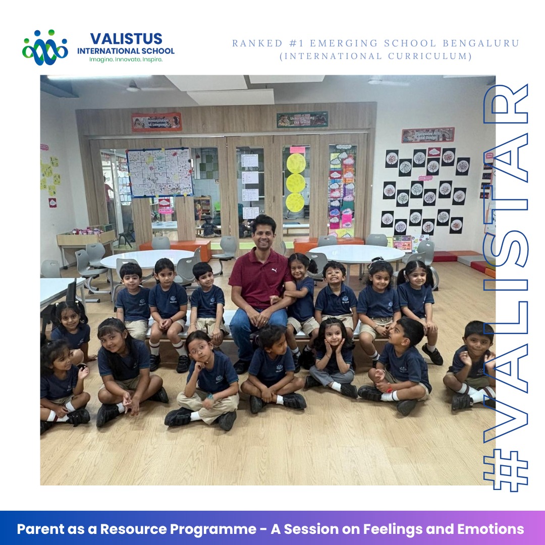 valistusschool's tweet photo. 🎨 FS1 learners explored Feelings &amp; Emotions with Mr Pavan through colours, sounds, storytelling and backward counting.
A joyful session that helped them recognize and express their feelings! 💛 #VALISTAR #IBLearners #Feelings #Emotions https://t.co/JdIgvmUWOQ