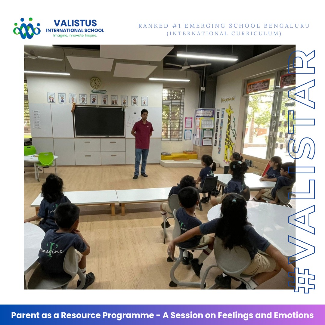valistusschool's tweet photo. 🎨 FS1 learners explored Feelings &amp; Emotions with Mr Pavan through colours, sounds, storytelling and backward counting.
A joyful session that helped them recognize and express their feelings! 💛 #VALISTAR #IBLearners #Feelings #Emotions https://t.co/JdIgvmUWOQ