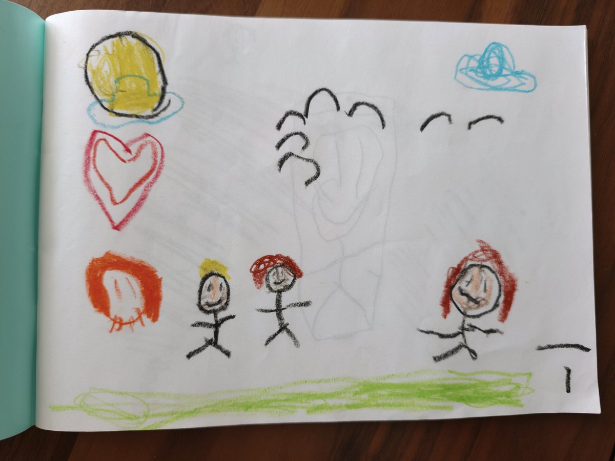 uuyykusuz's tweet photo. Oğlum, birinci sınıfın ilk dersinde öğretmeni resim çizmelerini istemiş. Bugün resmini sordum. “Anne, Bakan atamanı vermiş, abimle bana koşuyorsun.” dedi. Bu süreçte en çok çocuklar yıprandı, en çok onlar etkilendi. Çocuklar aile bütünlüğü içinde büyümeli.
#MebAileyiYOKsaydı https://t.co/5ObclJIXca