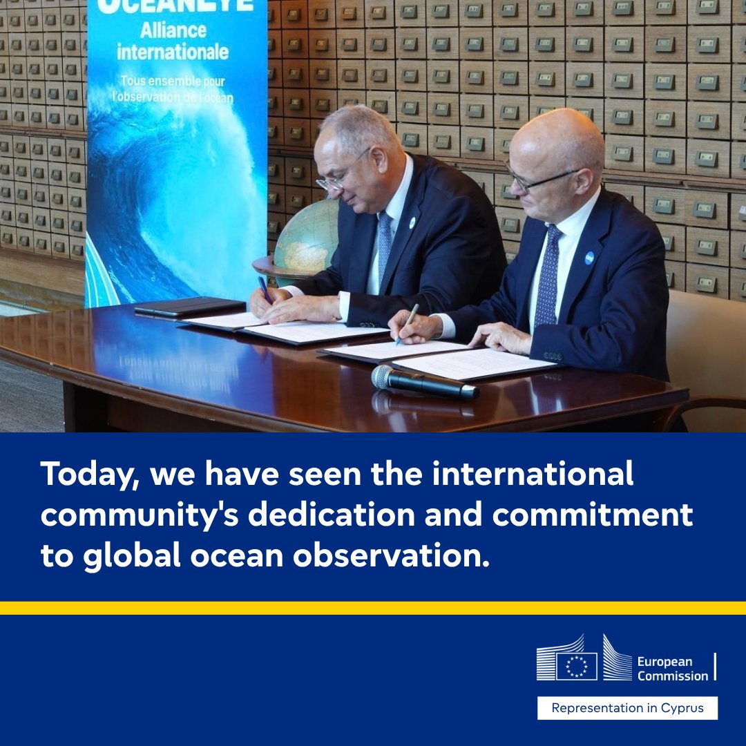 EUCYPRUS's tweet photo. "More than 30 countries from around the world, have joined the global #OceanEye alliance, and pledged over €211 million to sustain the Global Ocean Observation system.

We can be proud of this achievement. But today is only the first step." @CostasKadis 

https://t.co/Etr6BPPbDm https://t.co/uvIFToinev