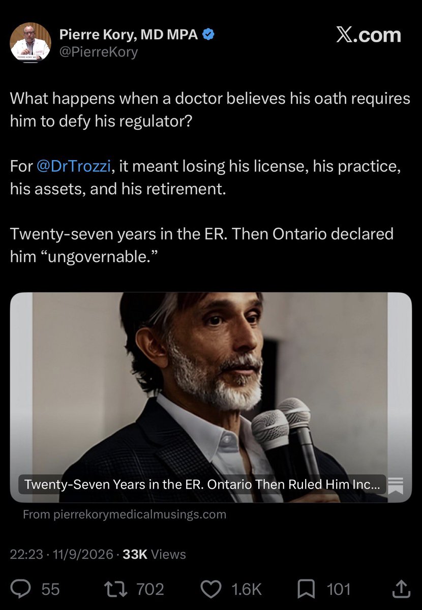QuackDetector's tweet photo. I might feel sorry for a doctor losing his licence if he didn’t engage in “disgraceful, dishonourable or unprofessional conduct” and found to be incompetent.
#QuackTrozzi
#QuackKory https://t.co/UDNXLDeu2l