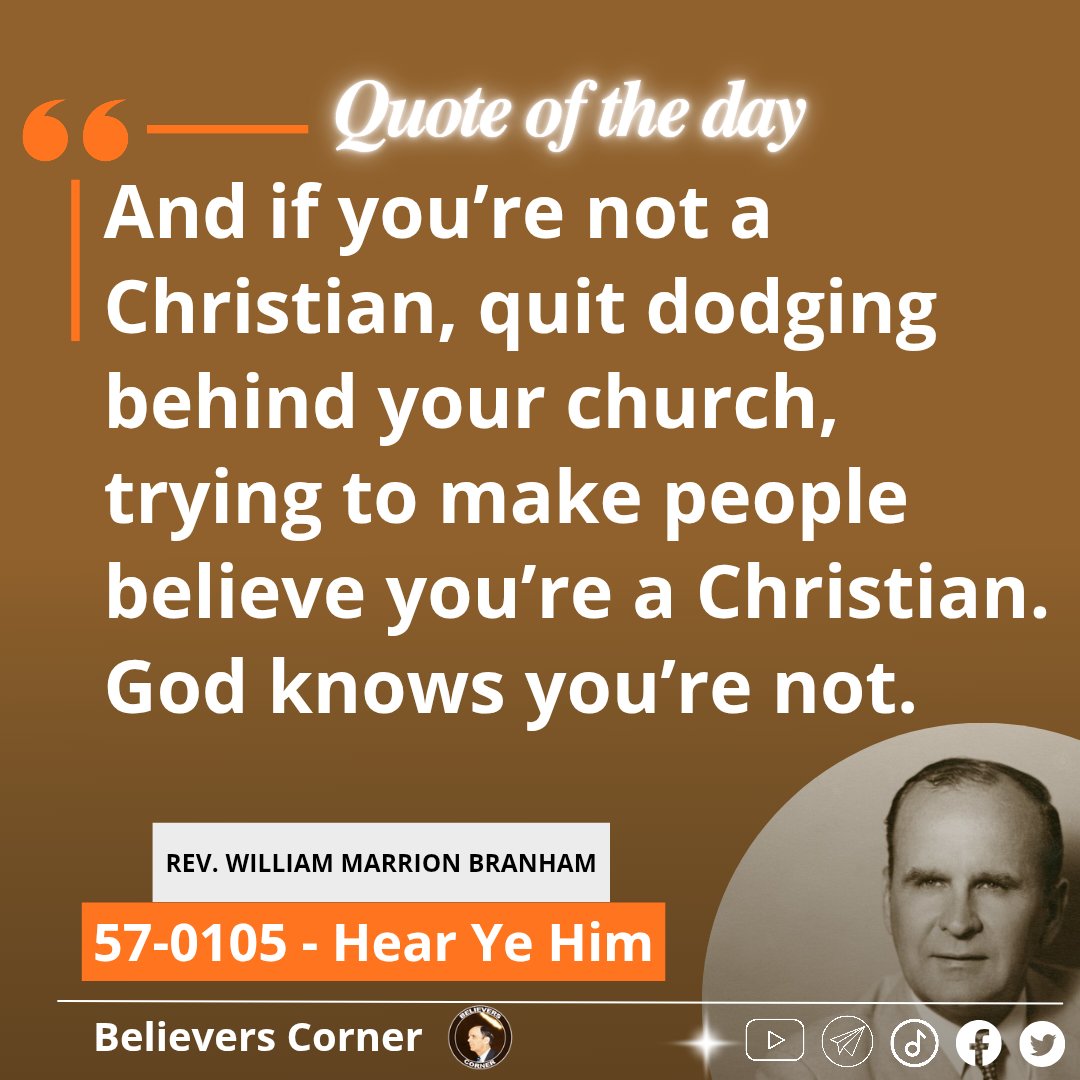 B_corner23's tweet photo. Daily inspiration from William Marrion Branham https://t.co/zMXD56NCqc
