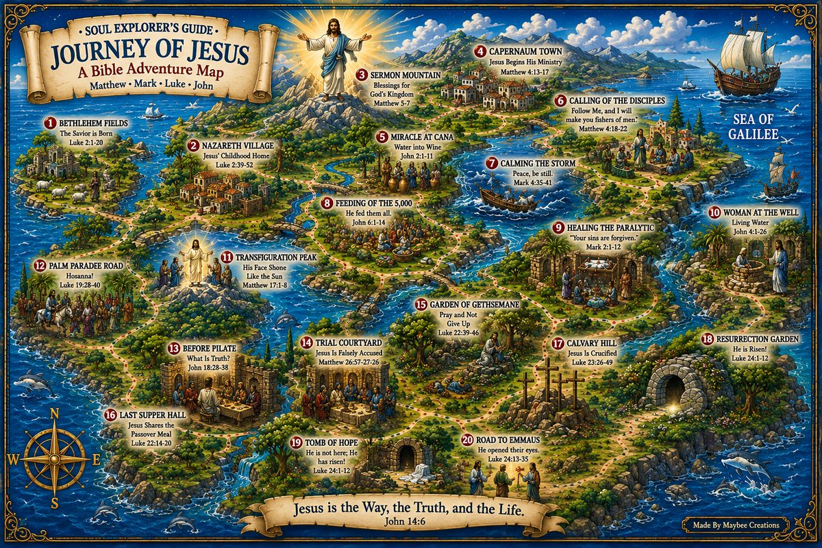 MaybeeCreation's tweet photo. Walk the Life of Jesus Map, Guidebook, Audio Tour and Movie for Sunday S... https://t.co/yEpHvGHKCP via @YouTube https://t.co/k7L3AAEdAy