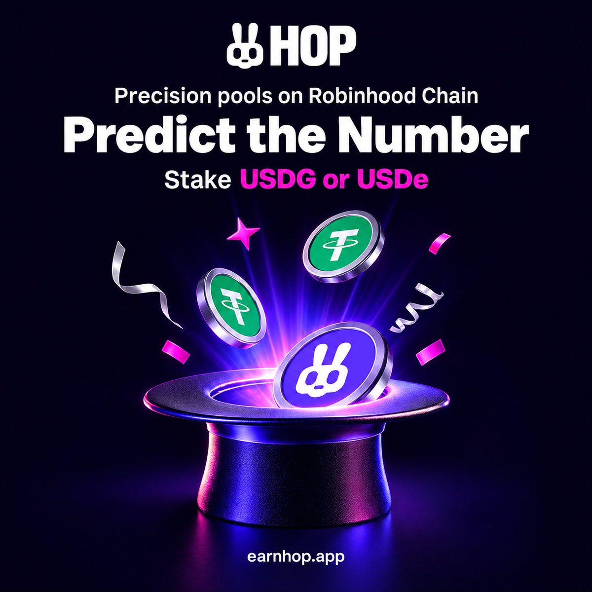 hopweb3's tweet photo. Post the number you expect, stake USDG or USDe, and let the pool settle. That's the whole flow.

https://t.co/mygvcBIZtm https://t.co/kb2pJYS6C3