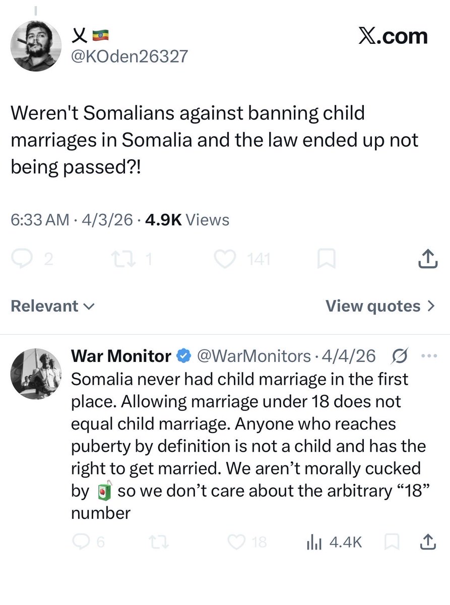 ReedThompson67's tweet photo. @FarhanSala84391 @daacimukh12 @Officialbarsame Except it’s just reality, which is exactly why you shut the fuck up because you had nothing to say.

At least a Somali knows how to say it it’s place 😂

Peace out https://t.co/WQf7aVLizs