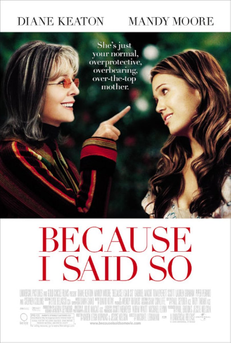obenzavilar's tweet photo. #ElCineQueHeVistEl2026 29. Because I Said So 🇺🇸 2007
Dir: Michael Lehmann
Diane Keaton, Mandy Moore, Gabriel Macht, Stephen Collins, Tom Everett Scott, Lauren Graham, Piper Perabo, Tony Hale
Nota personal: 5/10 https://t.co/xcEGLTTkos