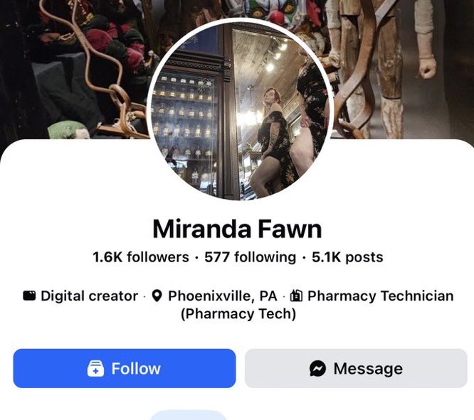DoDeportations's tweet photo. Meet Miranda Fawn. Miranda is a healthcare worker who fills your prescriptions. 

Miranda thinks that Charlie Kirk’s death was funny. 

I’m not sure I want people who want conservatives murdered filling my prescriptions. What if she decides I would be better off dead? https://t.co/38Fr5TMK1l