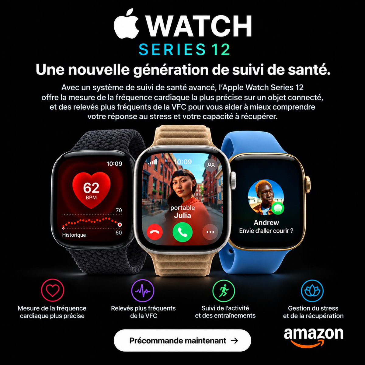 AubaineX's tweet photo. 🍏 Précommandez votre Apple Watch Series 12
📅 Disponible le 18 septembre 2026

🔗 Lien : 

GPS: https://t.co/lPxW9kFANt

GPS + Cellular: https://t.co/FEeF2XkqvN

#AppleWatch #AppleWatchSeries12 #Apple #WatchSeries12 https://t.co/gZ40hVHTJ0
