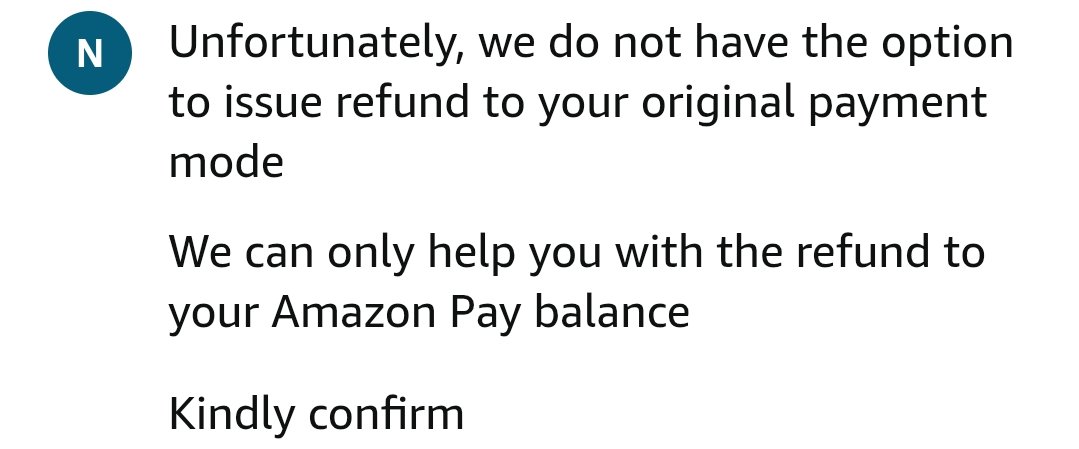 shubh_brahat's tweet photo. @AmazonHelp If I was paid through UPI from my account, so need refund in my account. So why your team is pushing for the Amazon Pay Balance. @amazonIN https://t.co/6KB7iRPwpl