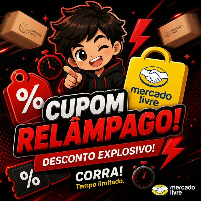 FROfertas's tweet photo. 🔥 NOVO CUPOM MERCADOLIVRE! 📱 (SÓ APP)

• Cupons relâmpago disponíveis às 09h

Resgate na aba de cupons pelo link:
🔗 https://t.co/NX1qpN6Rn2 https://t.co/Vj7nvq2iq4
