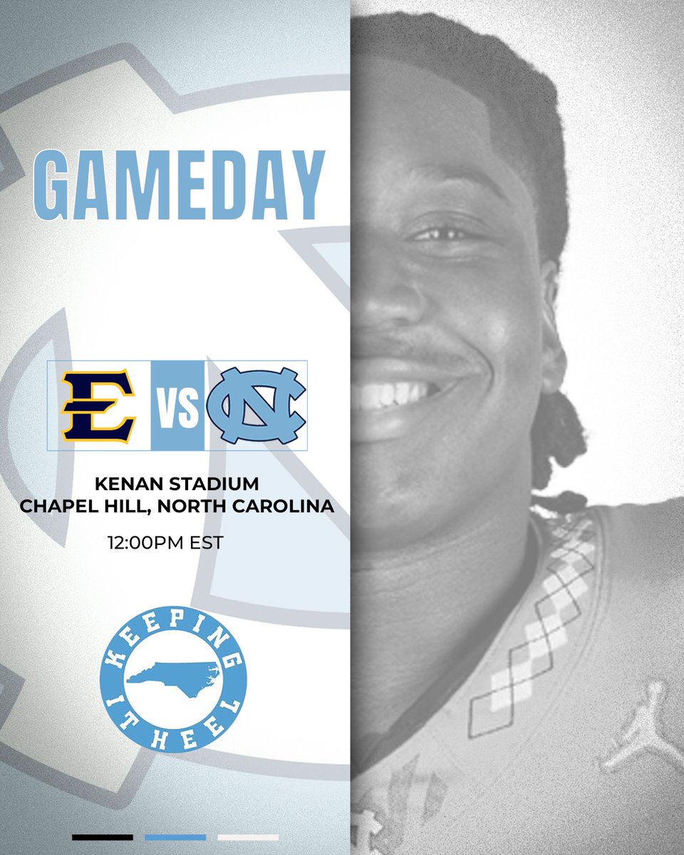 KeepingItHeel's tweet photo. WAKE UP IT'S GAME DAY!!!!!
There will be football played at Kenan Stadium this afternoon as Bill Belichick and the Tar Heels host ETSU for their 2026 home opener! #GoHeels #BeatETSU https://t.co/1CFaI3Lu9x