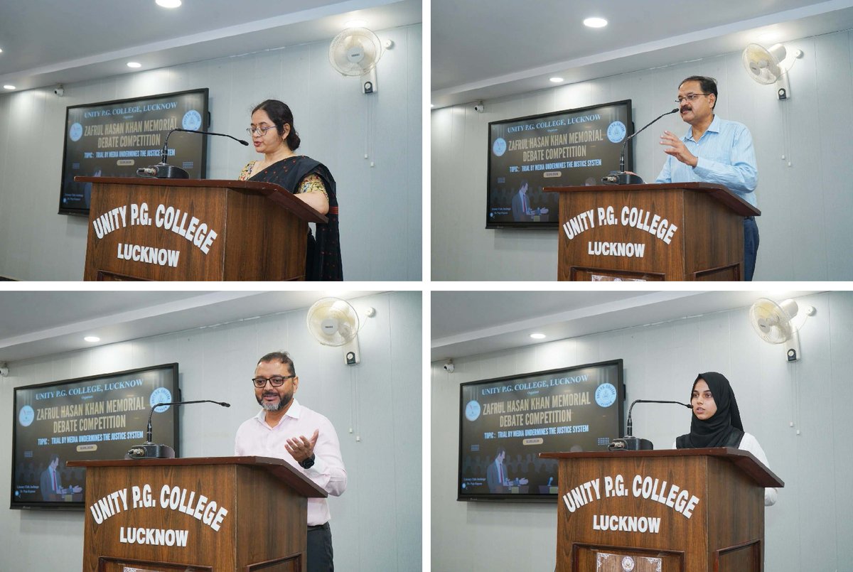 UnityPGLawColl1's tweet photo. @homex Zafrul Hasan Khan Memorial Debate Competition – 2026 | Unity P.G. College, Lucknow
12 September 2026— The Literary Club of Unity P.G. College, Lucknow, organised the Zafrul Hasan Khan Memorial Debate Competition – 2026 https://t.co/cLPeRM4Jcm
