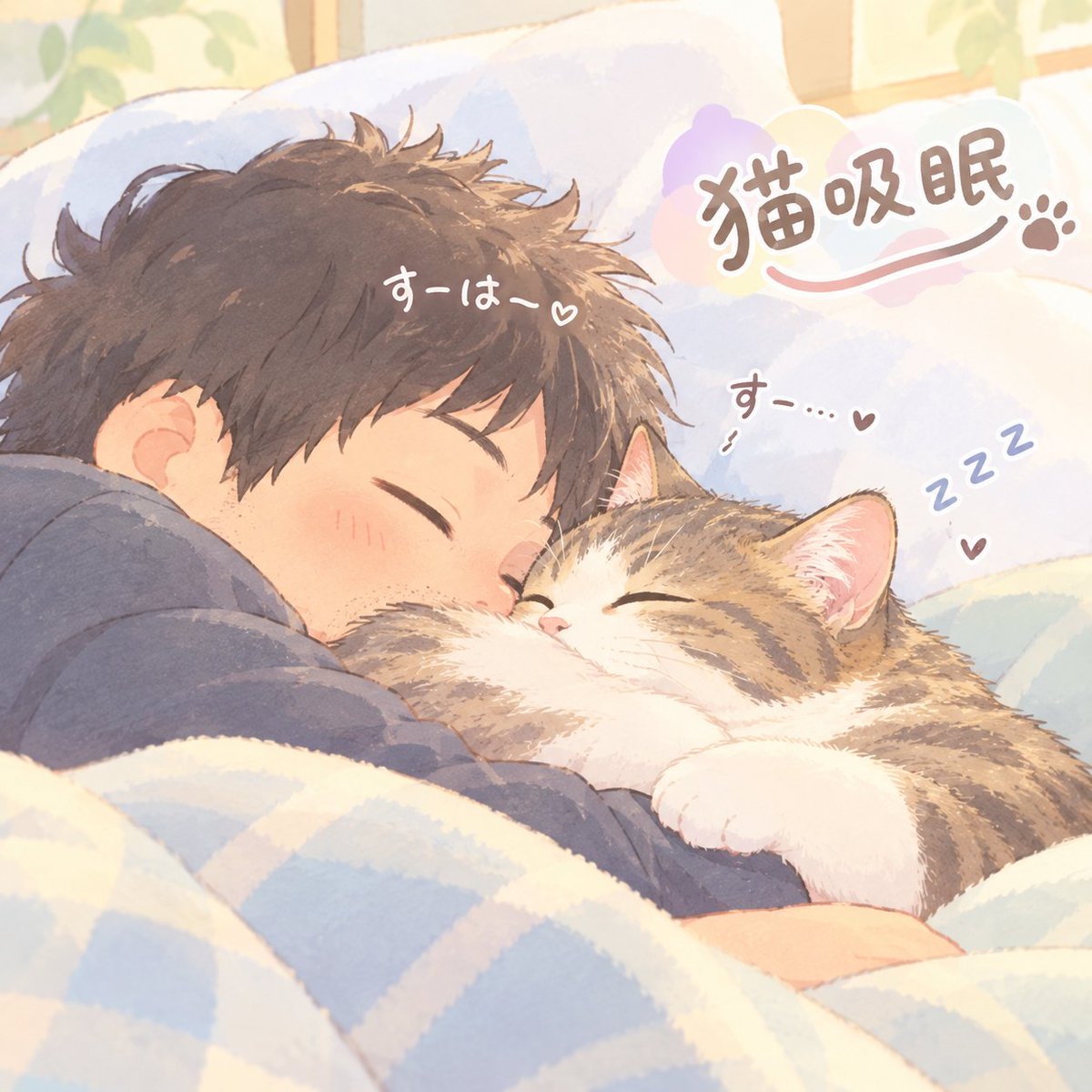 aki_fish2016's tweet photo. 猫吸いしながら寝る
猫吸眠
いっしょに寝れてwinWin https://t.co/KqD26PZr3v
