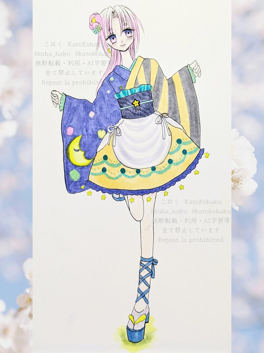 koha_haku's tweet photo. ✦🌘✦
#イラスト #illustraion 
#アナログイラスト https://t.co/8wx3f70JHj