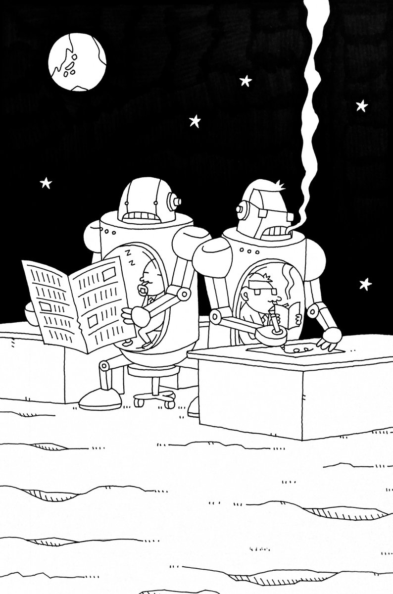 tsuyoshioo's tweet photo. 今日は宇宙の日です。どっちを向いても宇宙、どっちを向いても未来。

#イラスト https://t.co/teAUrBppfC