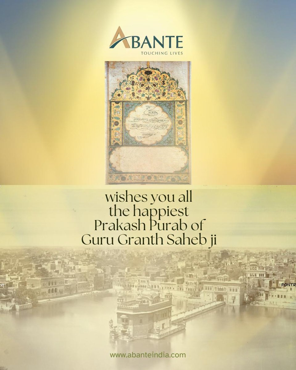 Abanteindia's tweet photo. Prakash Purab wishes from Abante✨ 
Heartfelt congratulations to all on this pious occasion 🙏
#PrakashPurab #GuruPurab #Waheguru #GurpurabWishes #Abante https://t.co/FvlcPFuxGS