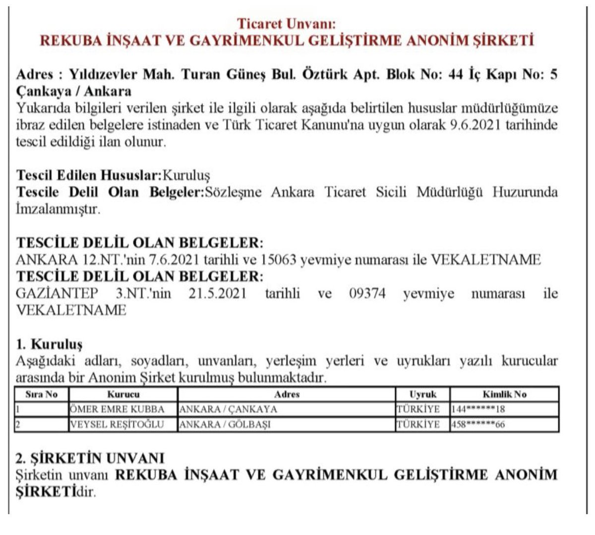 okkascetin's tweet photo. Nizip’ten Dedemoğlu Bugün Ne….Göndermiş..!!! 

Tarih: 01-Eylül-2021
https://t.co/OXd1XT41NA Haberi

Şirketi birkaç ay önce Kurdular ama... 242 Milyon Liraya Arazi Satan Alan bu Gençler Kim⁉️

Türkiye'nin en Değerli Arazilerinden Birini 242 Milyon liraya Satın Alan Ömer Emre Kubba ve Veysel Reşitoğlu Dikkatleri Üzerine Çekti‼️
Biri 29 diğeri 27 Yaşında... Birkaç Ay Önce Kurdukları Şirketle Türkiye'nin en Değerli Arazilerinden birini 242 milyon Liraya Satın Aldılar...

Odatv'nin Haberine Göre, dün Ankara’da Özelleştirme Dairesi Başkanlığında Muğla’nın Bodrum ilçesindeki Bitez’de yer alan 29 Bin metrekarelik Hazine arazisi 242 Milyon liraya Satıldı. 
Araziyi Rekuba İnşaat ve Gayrimenkul Geliştirme Anonim Şirketi satın aldığı Açıklandı.‼️

İşte o açıklama:
￼
Tatil Merkezindeki Araziyi 242 Milyon Liraya alan Şirketin Sahiplerinden Birinin 1994 doğumlu “Ömer Emre”Kubba isimli İş İnsanının Olduğu Görüldü. 

Üstelik şirket, 21 Mayıs’ta Kurulup ihaleye Girmeden Hemen önce 9 Haziran’da Tescil Edildi. 

Şirketin ortakları Arasındaki EK-PET İnşaat Sahiplerinden 29 yaşındaki Veysel Reşitoğlu’nun da Olması Dikkat çekti.‼️EK-PET inşaat, Türkiye’nin Birçok Bölgesinde yaptığı yol İnşaatlarıyla Adını duyurmuşken 27 yaşındaki Kubba’nın Olması “Kim .⁉️ Bu Esrarengiz Çocuklar” Sorularının Sorulmasına Neden Oldu. 

(Peki Bu Esrarengiz Çocuklar-Gençler  Şu’an Neredeler.?) 🤔🤔😔🤔🤔
￼
Batmanlı Kubba ailesinden gelen Ömer Emre Kubba Ankara’da Bilkent Üniversitesinde okudu. 

Ailenin bir Kolu da Gaziantep’te bulunuyorken Kubba’nın ailesi Gaziantep, İzmir ve Van'da olmak üzere üç şehirde Medikal Point Hastanesini işletiyor.

Ömer Emre Kubba aynı Zamanda Altay’ın Yönetim Kurulunda Görev Yaparken, Medical Point hastanesi de aynı Zamanda İzmir Ekibinin Sponsorluğunu da Üstlenmiş Durumda. 

EK-PET inşaat sahiplerinden 29 yaşındaki Veysel Reşitoğlu ise özellikle Gaziantep’te Büyükşehir Belediye Başkanı AK Parti’li Fatma Şahin ile birlikte birçok projeye de imza atmasıyla tanındı..!!!

İki genç ismin, Türkiye’nin en değerli arazilerinin olduğu yerden 242 milyon liraya, ihaleden birkaç ay önce kurulan şirketleri ile satın almaları tartışma yarattı.

Peki Alınan Bu Arazide Şu An Ne Var.!?🤔

Bodrum’un En Güzel Konumunda Villalar’dan Oluşan Bu Site Şu’an Bitme Aşamasında. Ayrıca: Satış Temsilcilerinden Bilgi Alabilirler. 
Detaylı Bilgi ⬇️⬇️⬇️
https://t.co/CMdJrNKHIU

Sitenin En Yüksek Konumunda “İki Tane 6+1 MALİKÂNE Mevcut.” 750 Milyon ile Bir Milyar Arası Değerinde ki.!!!
Bu Malikânenin Sahiplerinden Birisi de Gaziantepli Bir Siyasetçinin Olduğu Söylenirken.! Diğer Malikânenin İse Siteyi İnşaa Eden Kubba Ailesine ait Olduğu Gelen Bilgiler Arasında.

Rekuba OvooBodrum, Manzara Odaklı bir Proje Olarak, 2+1, 3+1, 4+1, 5+1 ve 6+1 Villa Seçenekleriyle, Tabi ki Bizim Gaziantepli Siyasetçimize 6+1 Malikâne Yakışır.

Toplam Alan:29.000 m²
Yeşil Alan:12.000 m²
İnşaat Alanı:17.000 m²
Toplam Kat:2

Gaziantepli (X) Siyasetçimiz Heralde Emekliliğinde Oğlu,Kızı ve Torunları İle Bodrum’a Yerleşmeye Karar Vermiş.!!!

Şimdi Gaziantep Halkı Şunu Çok Merak Ediyor…. Bir Katrilyon Değerinde ki Bu Malikâneyi.!!!! 

Baba ve Anneden Kalan Miras ile mi Aldınız⁉️

Emekli Maaş ve İkramiyesi İle mi Aldınız⁉️

Yoksa.! Mevcut Maaşınız ile mi Aldınız⁉️

Yoksa.! Şans Oyunlarında Büyük İkramiye Çıktı Onun ile mi Aldınız.⁉️

Elbette ki.! Minareyi Çalan Kılıfını Hazırlamıştır. Lakin.!!! Bu Şeytani Oyunlarla Bizleri Kandırdığınızı Var Sayalım, Alemlerin Malın Mülkün Mutlak Yüce Allah’ı Nasıl Kandıracaksınız.⁉️

Sen🫵….  Orada Sağlık, Mutluluk ve Huzurla Yaşayabiliceğini mi Sanıyorsun.⁉️

Not:Dedemoğlu Der ki.!
Yukarıda ki Yazılan Bilgilerin Doğruluğunu Bu Haberi Yapan Haber Sitesi ve Ovoo Satış Temsilcilerinden Teyit Edebilirler.
https://t.co/OXd1XT41NA
https://t.co/CMdJrNKHIU
#gaziantep