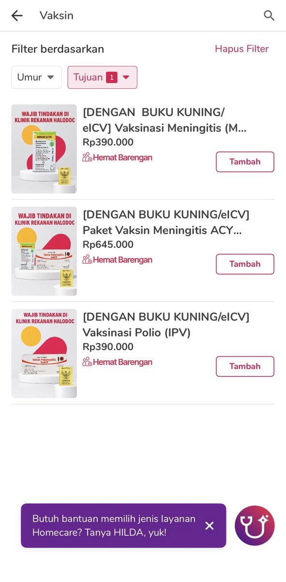 kupon_halodoc's tweet photo. Kamu lagi Cari layanan Homecare
pake Halodoc homecare aja
1.Vaksin
2.Suntik/infus Vitamin Booster
3.Tes Lab/Cek Kesehatan
4.Dokter ke Rumah

🏡Diskon s.d. 50% (maks. Rp30.000)
🔗Klik link: https://t.co/mPJfB2CbDm 
🎟Kode Kupon: HLDXHCHQ61

#homecare #vaksin #zonauang #zonajajan https://t.co/bRzyYVBM74